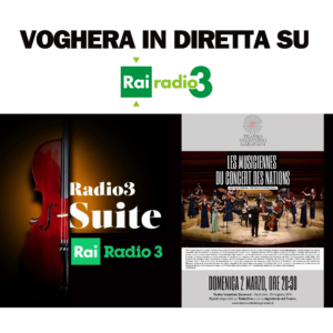 RADIO 3 (1) Teatro Valentino Garavani di Voghera per la prima volta su RAI Radio 3
