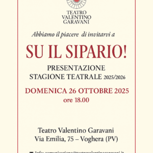post presentazione “Su il sipario!” Il Teatro Valentino Garavani presenta la nuova stagione teatrale 2025/2026